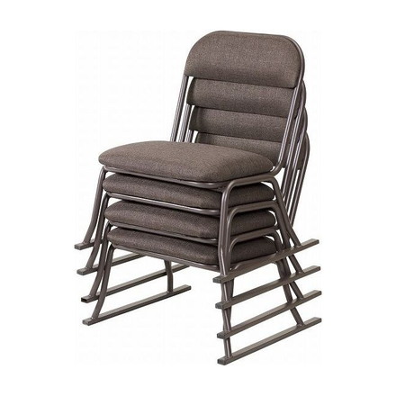 パイプ積み重ね座イス ハイバックブラウン N-8404 パール金属