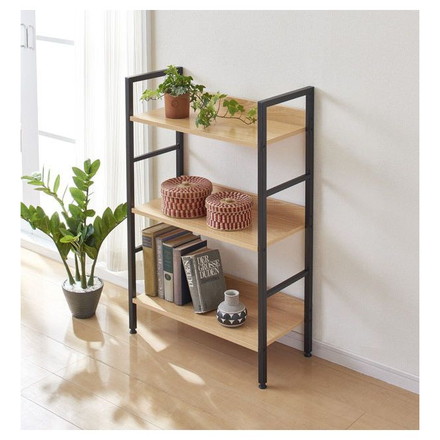 シンプルシェルフ3段 N-8867 パール金属