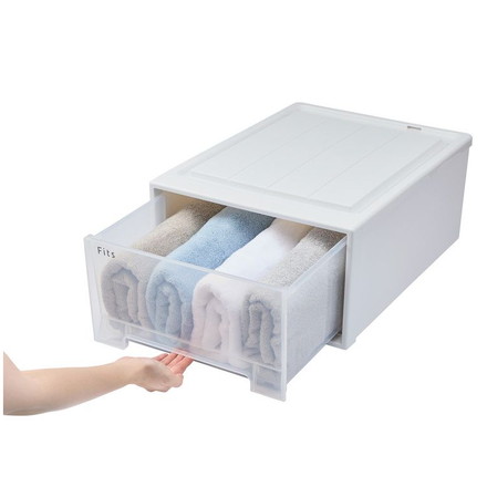  天馬 収納ケース Fits フィッツケース 53-39M WC(ホワイトクリア)