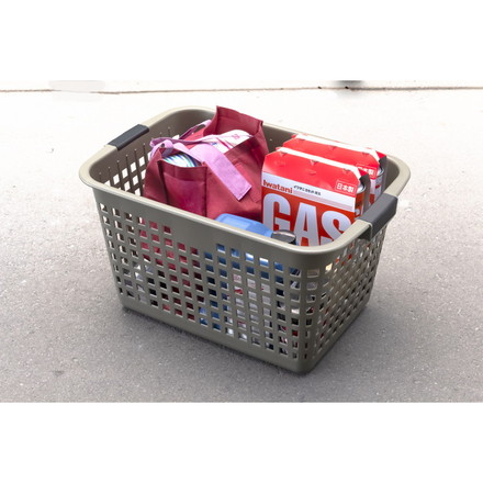 メッシュカーゴ オリーブ ランドリーバスケット 洗濯かご かご 収納 大容量 脱衣かご