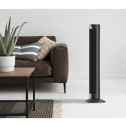 大風量DCタワーファン PURE AIR TOWER DC 扇風機 静音 分解 水洗い 12段階風量調節 左右自動首振り タイマー 省エネ 液晶画面 おしゃれ インテリア スタイリッシュ QUADS クワッズ