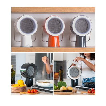 エアフード ワイヤレス Air Hood 卓上レンジフード ポータブル コンパクト 持ち運び 吸煙 油汚れ防止 におい対策 フィルター付き アイボリーホワイト