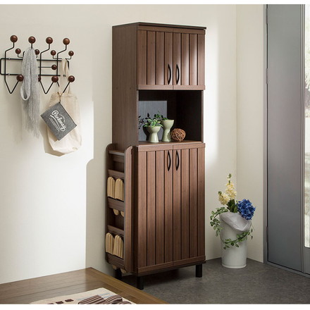 白井産業 ガルバートン シューズラック 幅60cm 高さ184cm 棚付き 飾り棚付き ハイタイプ 高め