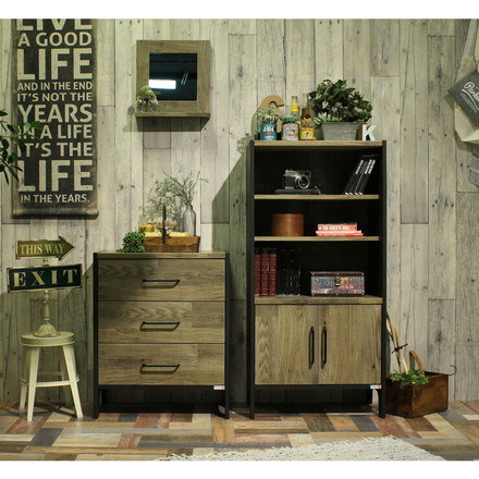 白井産業 日本製 チェスト ビエンテージ 日本製 収納 箪笥 たんす かっこいい 男前 三段 3段 ラック