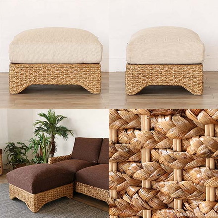 ウォーターヒヤシンス オットマン @CBi(アクビィ) ACS770NK 籐家具 インテリア ソファ オットマン