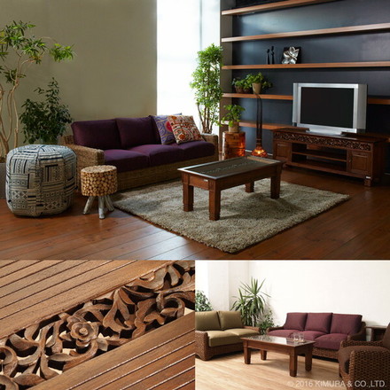 チーク無垢材 センターテーブル @CBi(アクビィ) ACT018KA 家具 インテリア テーブル 机