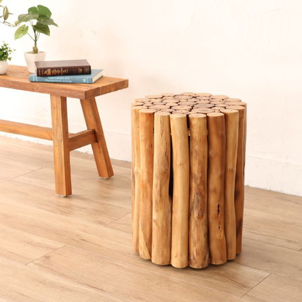 アジアン家具 チーク無垢材 スツール @CBi(アクビィ) AZT003 家具 インテリア イス 椅子 スツール 玄関 チーク 無垢材