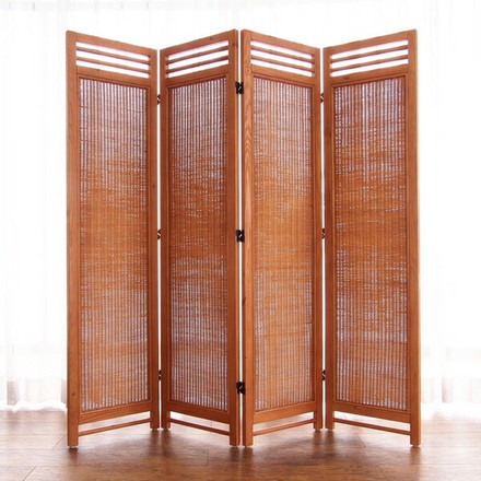 アジアン スクリーン 4連 PT(パイン) 籐家具 パーテーション 間仕切り 目隠し 仕切り 衝立 ついたて 寝室