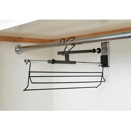 ハンガー 収納アップスライドハンガー SS ブラウン クローゼット収納 スライドハンガー 収納アップ クローゼット