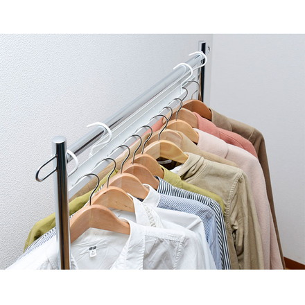 ハンガーラック ナナメ掛け用ハンガー 2個入り 日本製 衣類収納 収納 奥行き スリム 衣類ハンガー 省スペース