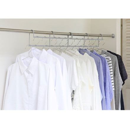 アップハンガー ハンガー 衣類収納 幅50cm 2本組 日本製 収納 収納力アップ 段違い クローゼット 大容量 省スペース スぺパ 小物 バッグ コート 整理 衣替え グレー