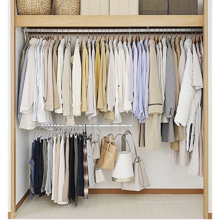 ハンガー 収納アップブランコハンガー 伸縮式 ワイド 幅63~107.5×奥行9.3×高さ72.5~101.7cm