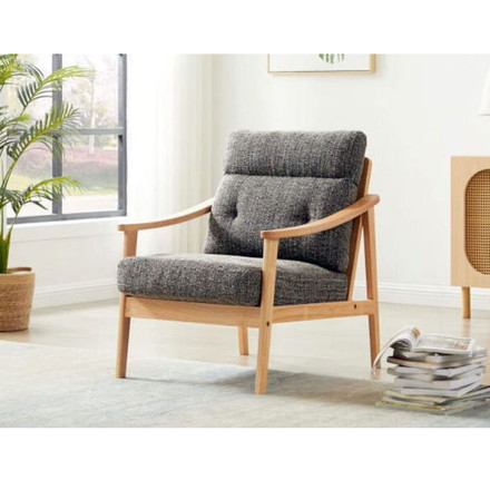 ソファ 木肘ソファ 1人掛け 肘付き 幅68cm ソファ 座面にポケットコイル使用 天然木フレーム 一人掛け ソファ