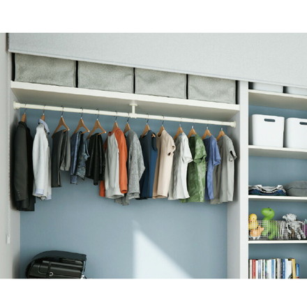 ハンギングバーH-3 壁面付Iタイプセット 90cm TOSO 日本製 ハンガーパイプ トーソー 収納 ブラック