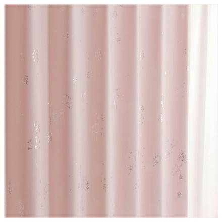 ドレープカーテン ピンク 箔 キラキラ 幅100cm かわいい ウォッシャブル 女の子用 キッズ 子供部屋 幅100cm×丈135cm2枚組