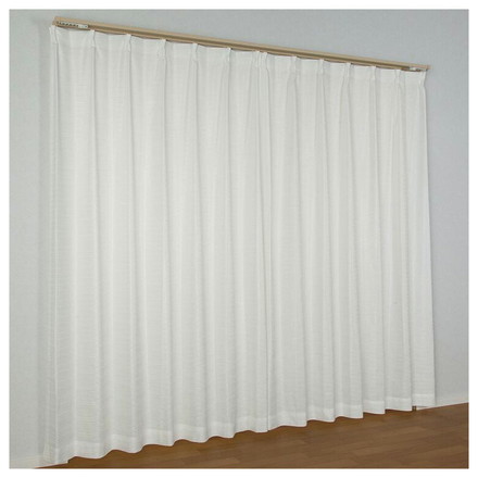 デザインレースカーテン UVカット 遮熱 保温 昼見えにくい ボーダー 省エネ 節電 レースカーテン 紫外線対策 幅100cm×丈103cm2枚組