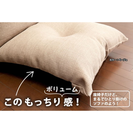 日本製 座面厚め 座椅子 リクライニング ソファ 一人用 ローバック 和座椅子 和室 たたみ チェア ベージュ