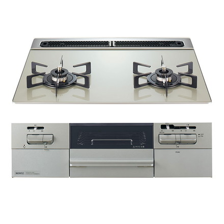 N2WV8RWTP2SI 12A13A 新 ファミ2口 ノーリツ ビルトインガスコンロ NORITZ Fami 都市ガス用・2口・60cm