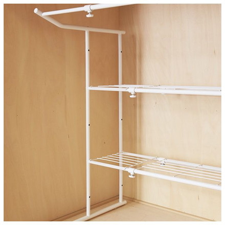 押入れ伸縮ハンガーシェルフ 白 OHW-40 平安伸銅工業