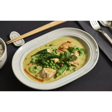 【公式販売店】STAUB オーバルプレート25cm カンパーニュ ストウブ プレート お皿 セラミック ダイニングライン 深皿 ランチプレート おしゃれ 陶器 食器 ナチュラルカラー テーブルウェア