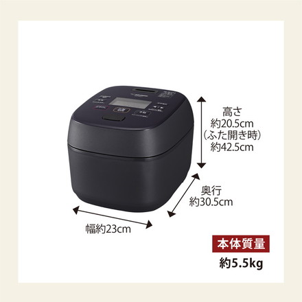 炊飯器 4合 象印 4合炊き ZOJIRUSHI 圧力IH炊飯ジャー 極め炊き 豪熱大火力 スレートブラック NW-MB07-BZ 象印マホービン 鉄器コート黒まる厚釜