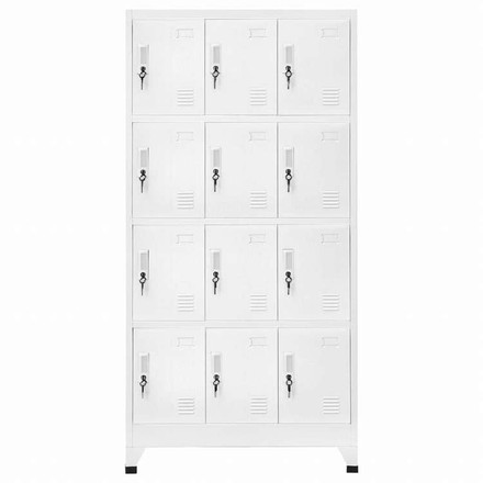 vidaXL ロッカーキャビネット 収納スペース12点付き 90x45x180cm家具 キャビネット&収納