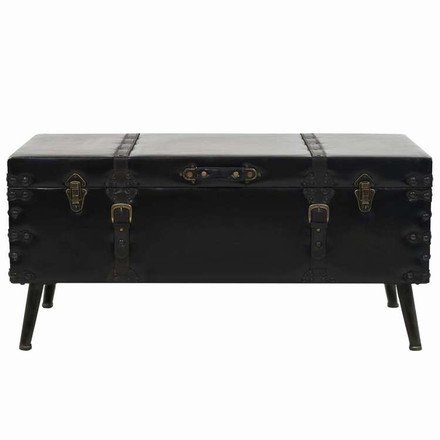 vidaXL コーヒーテーブル MDF&スチール 102x51x48cm 家具 テーブル