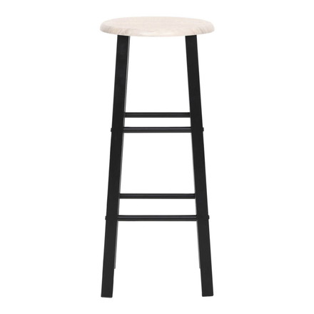 vidaXL バースツール 2点 ブラック MDF製 家具 チェア テーブル バースツール