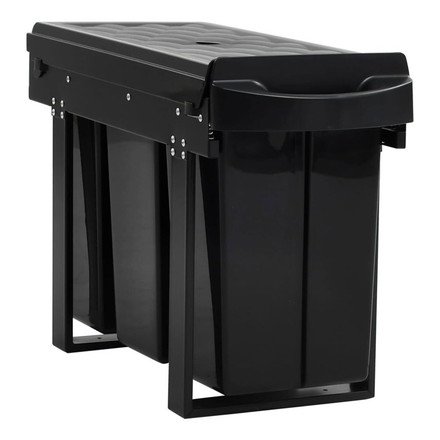 vidaXL キッチン食器棚引き出し式 リサイクルごみ箱 ソフトクローズ