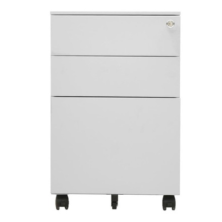 vidaXL モバイル ファイルキャビネット ライトグレー 39×45×60cm スチール 家具 キャビネット 収納