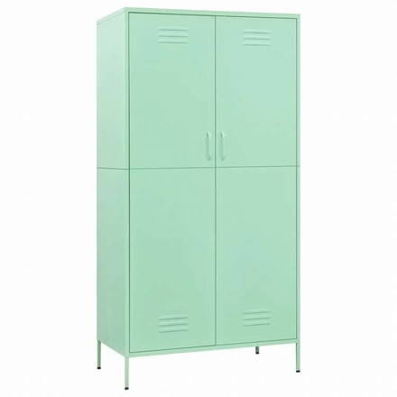 vidaXL 洋服ダンス ミント 90x50x180 cm スチール家具 キャビネット&収納