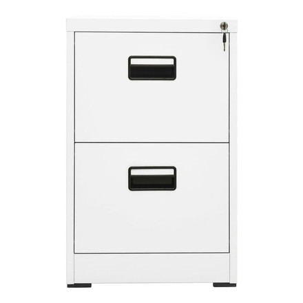 vidaXL ファイルキャビネット ホワイト 46x62x72.5cm