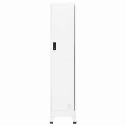 vidaXL ロッカーキャビネット ホワイト 38x45x180 cm スチール家具 キャビネット&収納
