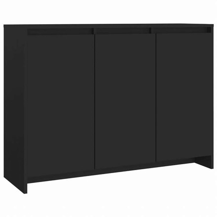 vidaXL サイドボード ブラック 102x33x75cm エンジニアリングウッド家具 キャビネット&収納