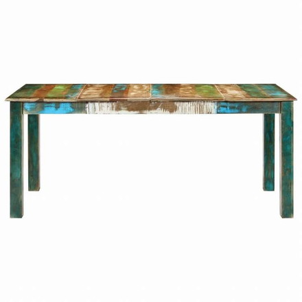 vidaXL ダイニングテーブル 180x90x76 cm 無垢の再生材家具 テーブル