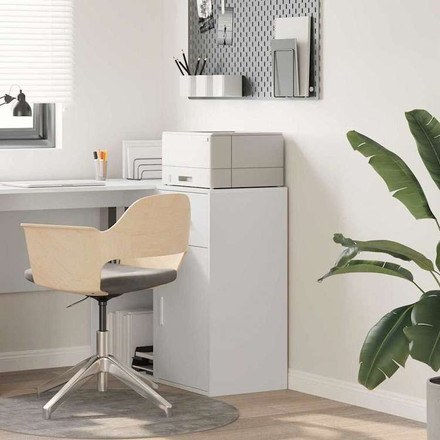 vidaXL サイドボード 引き出し付き ホワイト 38 x 34.5 x 75 cm エンジニアリングウッド 家具 キャビネット&収納 サイドボード