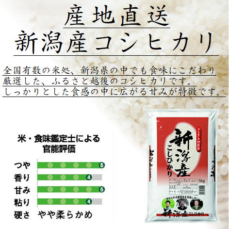 ふるさと越後発 新潟県産 コシヒカリ 5kg 令和7年産