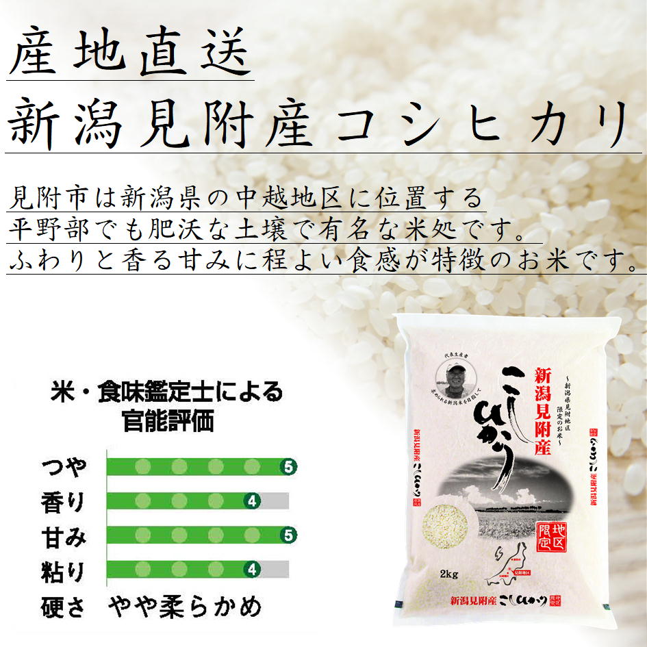 新潟見附産 コシヒカリ 2kg 令和7年産
