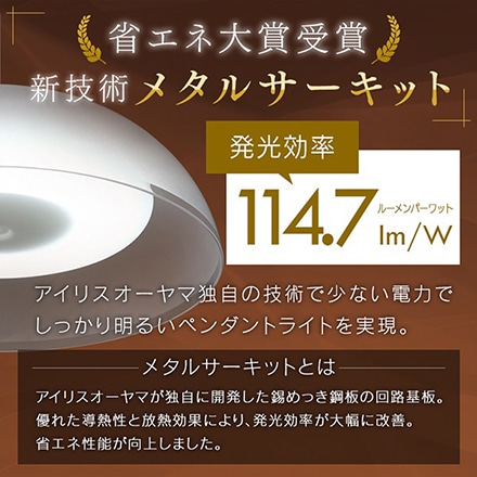 アイリスオーヤマ 洋風LEDペンダントライト メタルサーキットシリーズ 深型 6畳 PLM6D-YF
