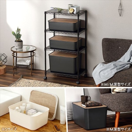 アイリスオーヤマ ナチュラルウッドボックス MDサイズ NWB-45D ホワイト