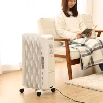 アイリスオーヤマ ウェーブ型オイルヒーター IWH2-1208D-W ホワイト