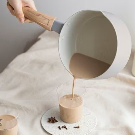 アイリスオーヤマ ナチュかる片手なべ18cm IH・ガス火対応 NTL-P18 パールグレー×アイボリー