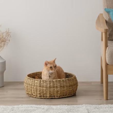 アイリスオーヤマ ラタン調ペットハウス ラウンド PHR-R4414 ナチュラル