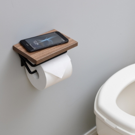 YAMAZEN ペーパーホルダー シングル RPH-S(DBR3/MBK) ダークブラウン