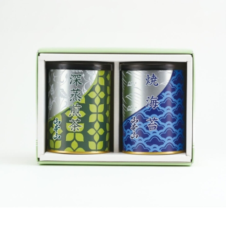 山本山 海苔・銘茶詰合せ (焼海苔 8切×30枚、深蒸煎茶70g)