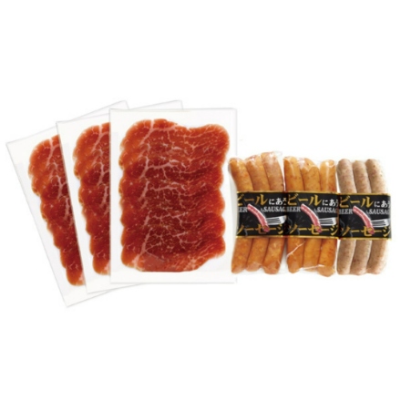 国産黒毛和牛生ハムとソーセージセット