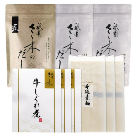 「祇園さゝ木」だしと牛しぐれ煮・手延素麺セット