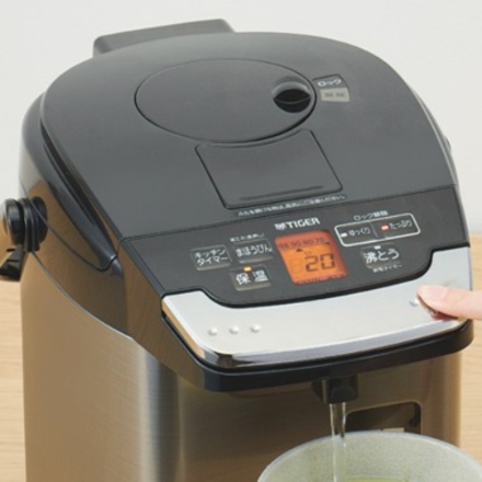 電気ポット タイガー魔法瓶 3.0L 蒸気レス機能つき PIG-H300-K ブラック