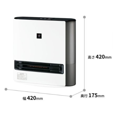 ファンヒーター シャープ 加湿セラミックファンヒーター HX-TK12-W プレミアムホワイト