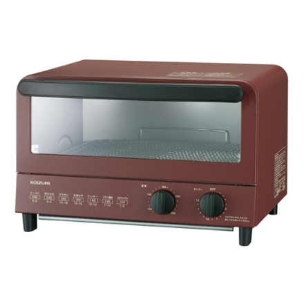 オーブントースター コイズミ KOS-1218/R レッド